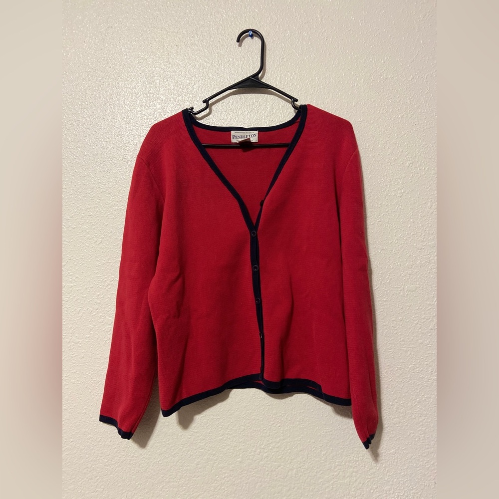 Vintage Pendleton Red Button Up Cardigan